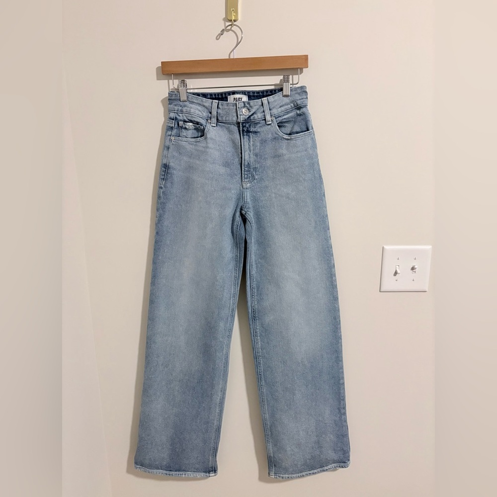 Paige Sasha Light Denim High Waist Wide Leg Women Jeans Size 26